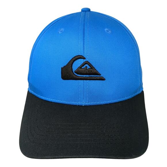 Quiksilver Snapback Hat Blue One Size Embroidered Logo Colorblock - Picture 1 of 10